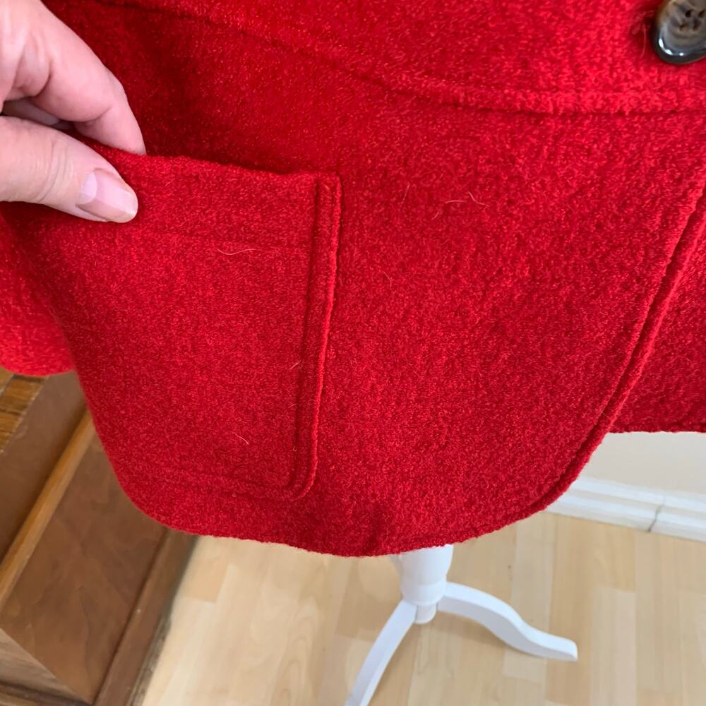 Talbots Red Textured Two-Button Blazer - Picture 7 of 11